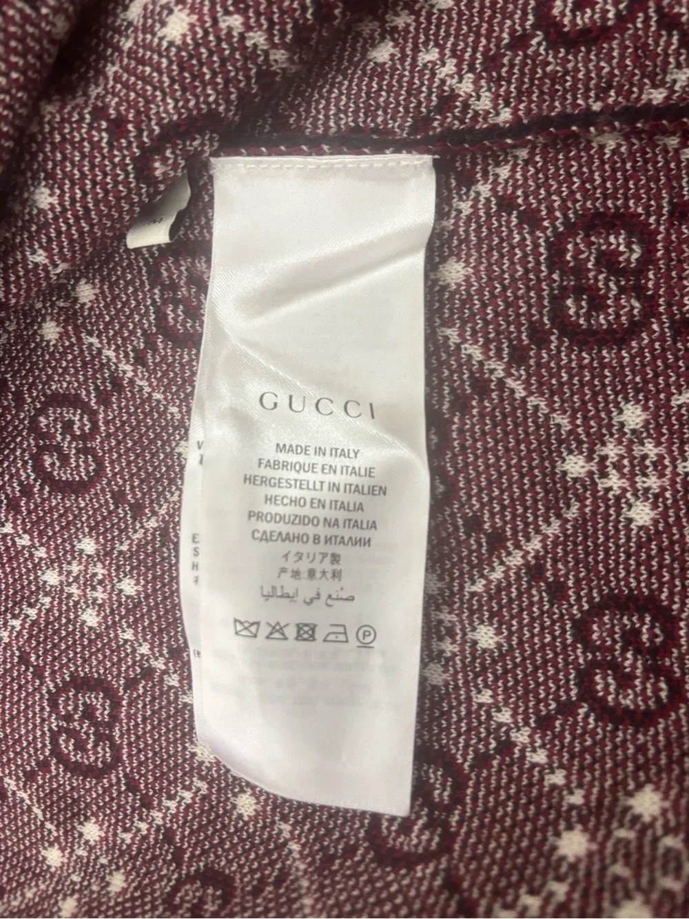 Gucci Men's Diamond Argyle (Navy) GG Cardigan